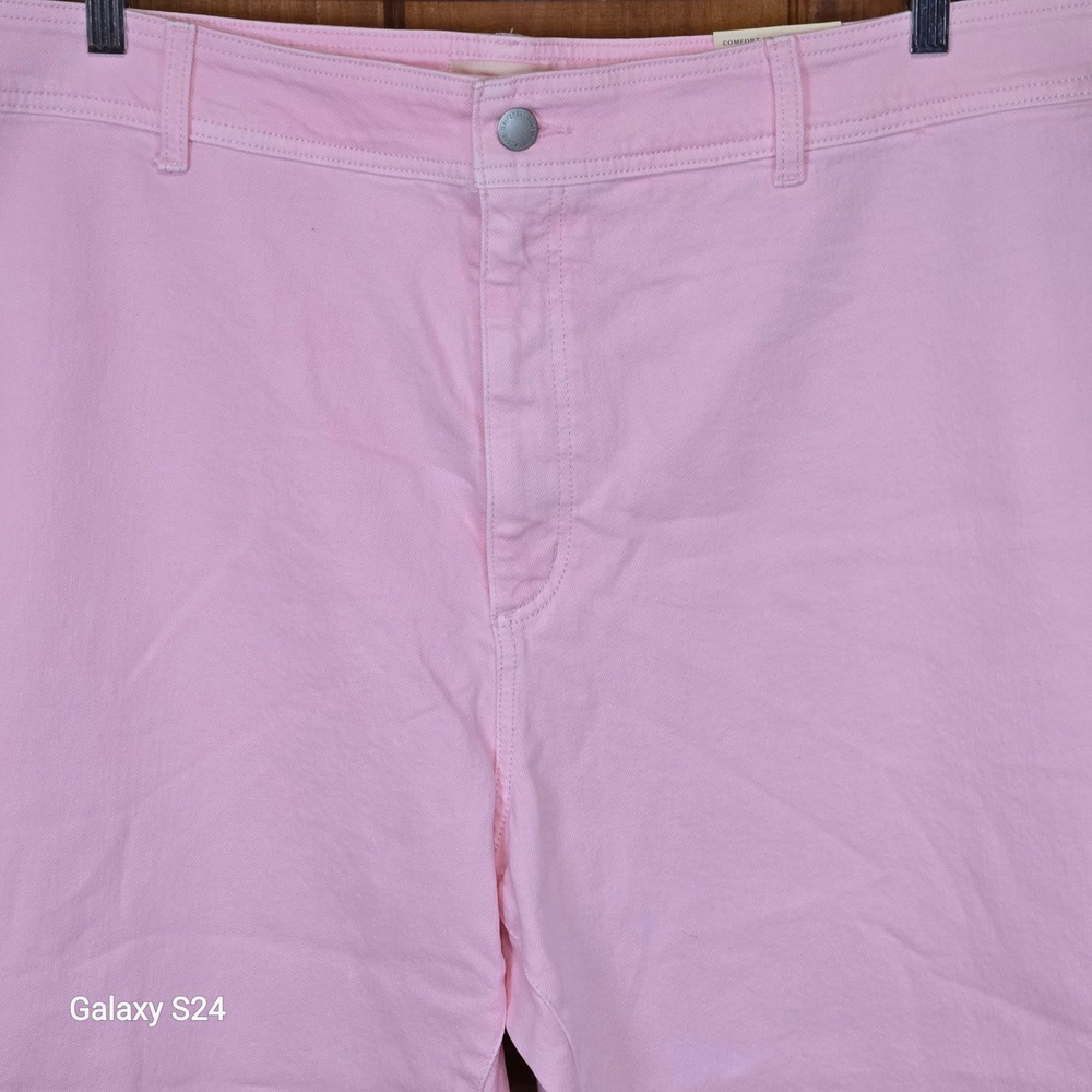 Universal Thread Womens Pink High Rise Wide Leg Ankle Crop Jeans‎ Size 24